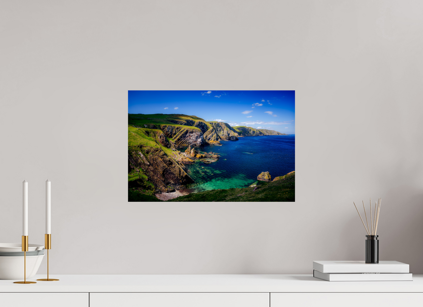 45 x 30 cm, Photo Print On Fuji Crystal DP II Looking west Near St Abbs Head