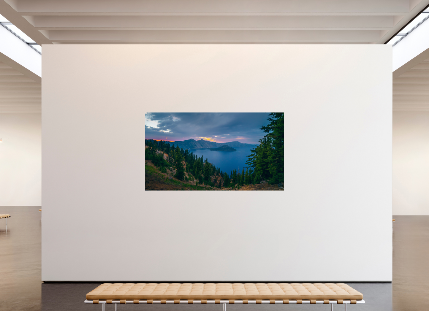 208 x 117 cm, Photo Print On Fuji Crystal DP II Crater Lake After Sunset