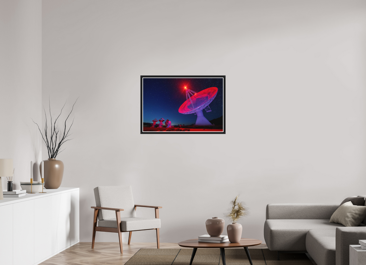 90 x 60 cm, Matt Black Frame Owens Valley Radio Telescope