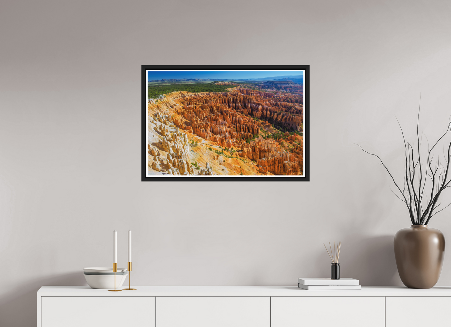 75 x 50 cm, Matt Black Frame Bryce Canyon