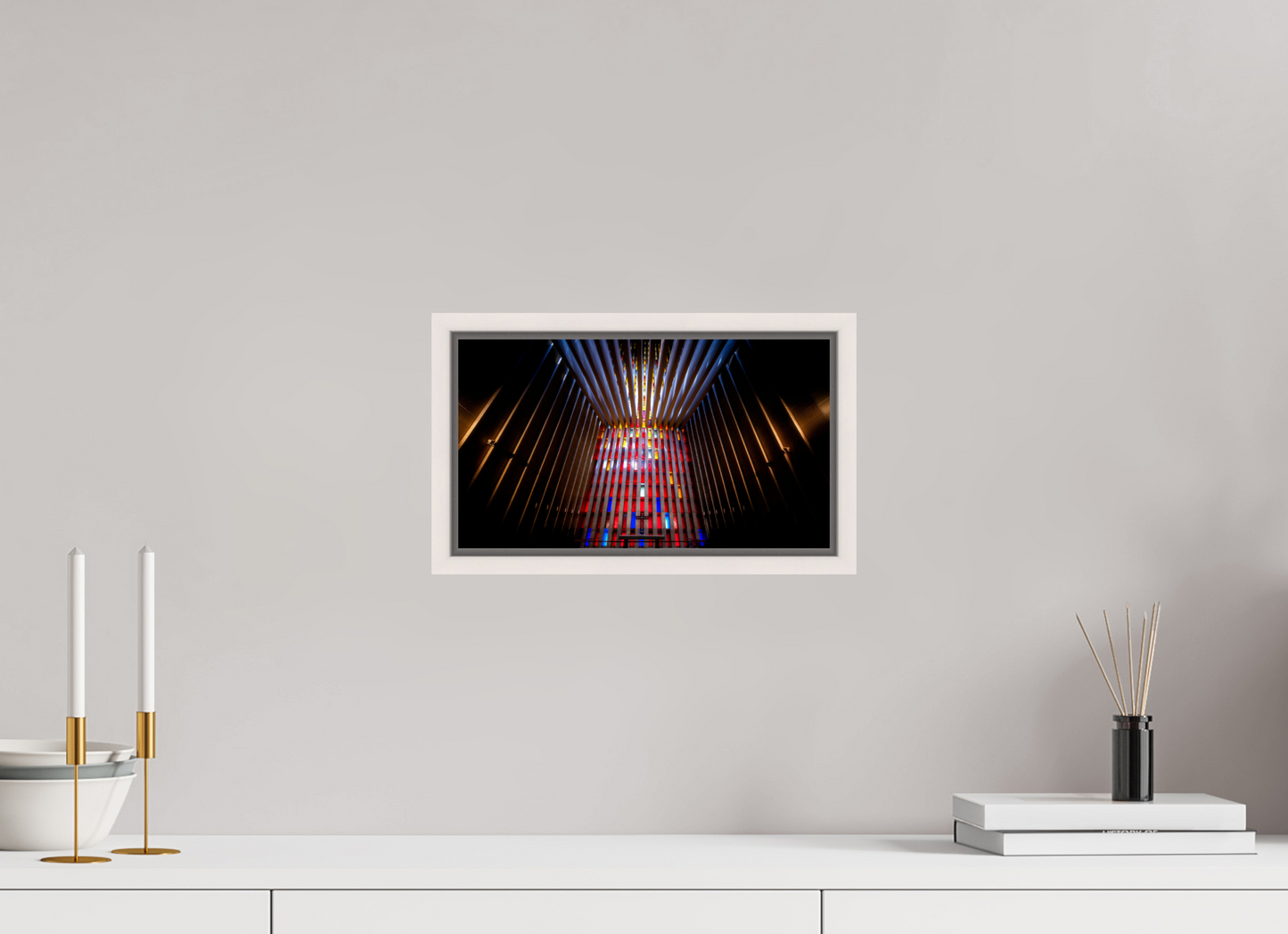 32 x 18 cm, White Frame Kirkelandet Church