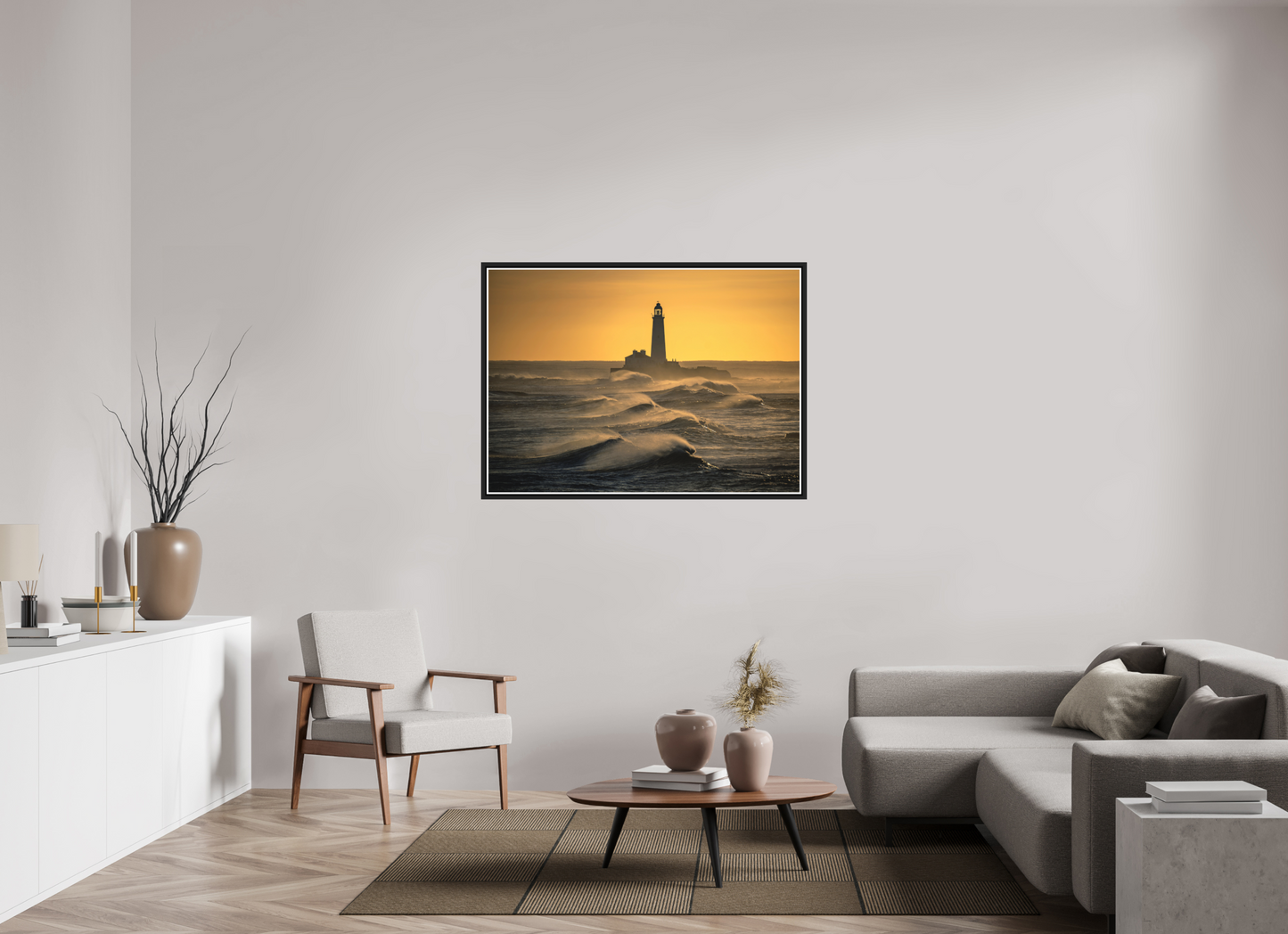 126 x 90 cm, Matt Black Frame St. Marys January 2025