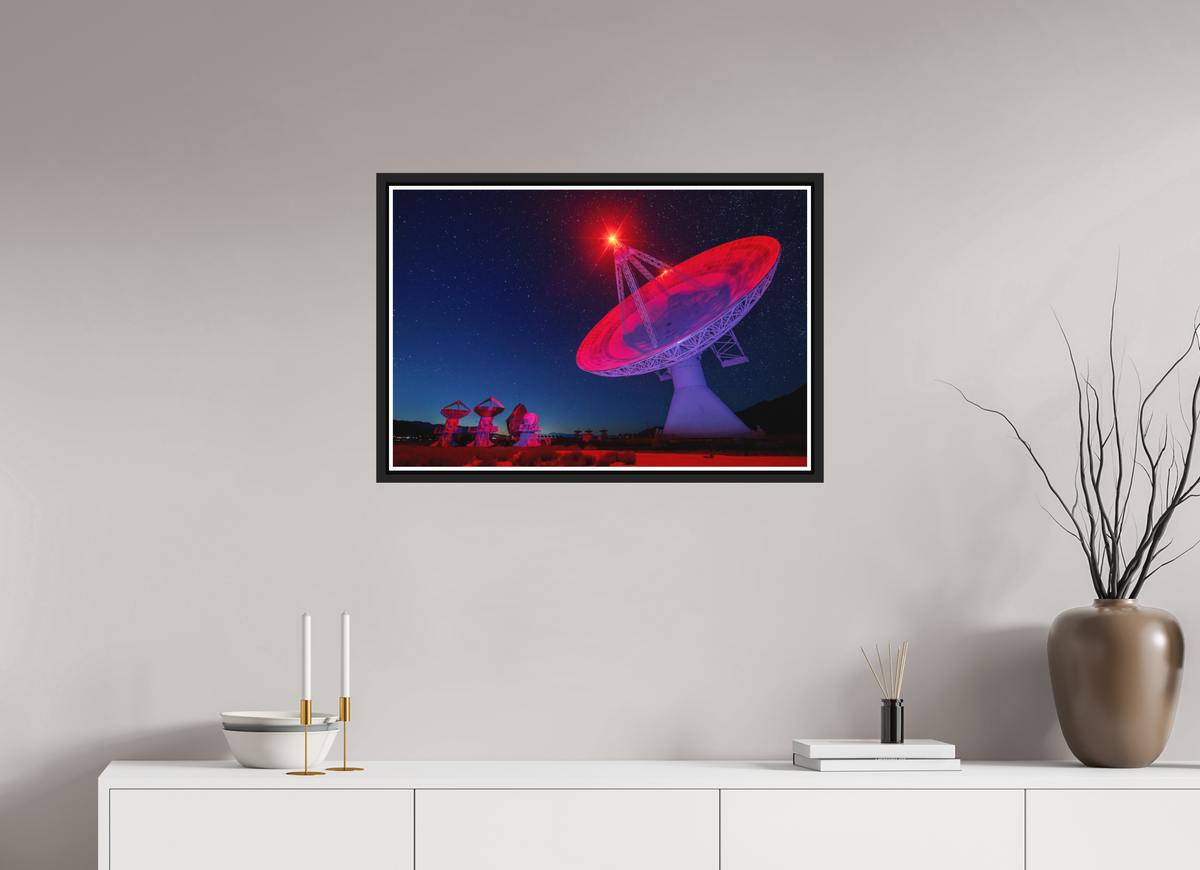 75 x 50 cm, Matt Black Frame Owens Valley Radio Telescope