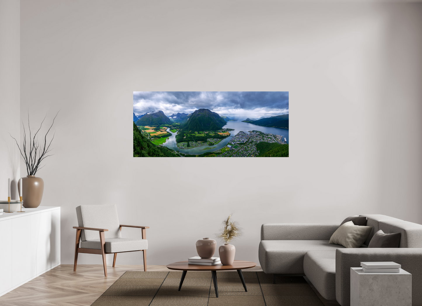 189.4 x 80 cm, Photo Print On Fuji Crystal DP II Andalsnes View from the Rampestreken