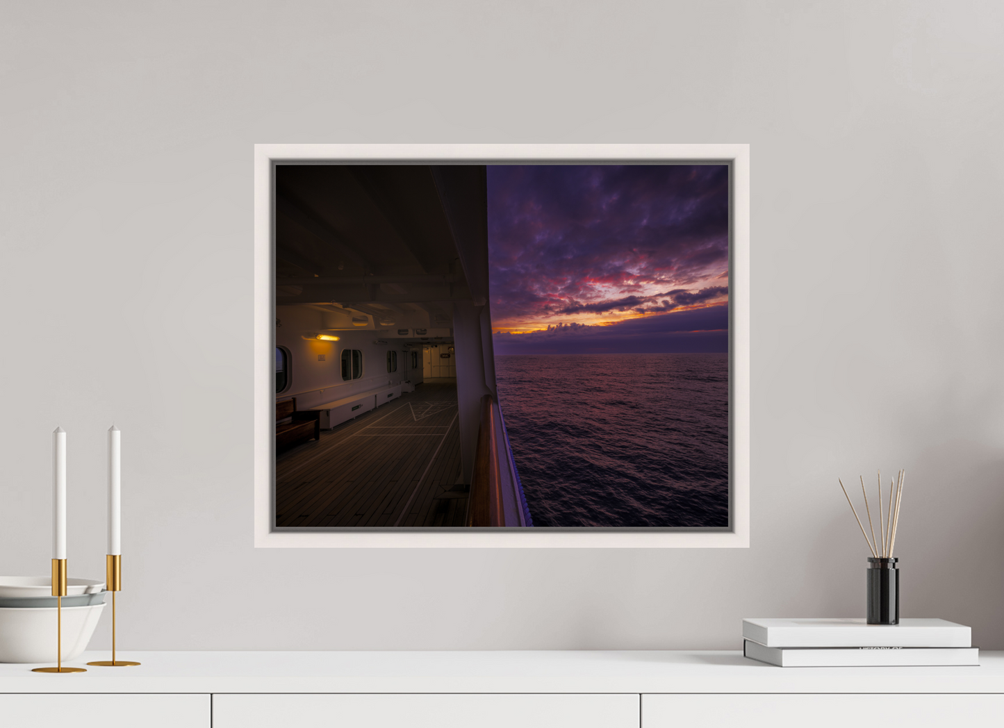 50 x 40 cm, White Frame Bolette on the way to the Azores