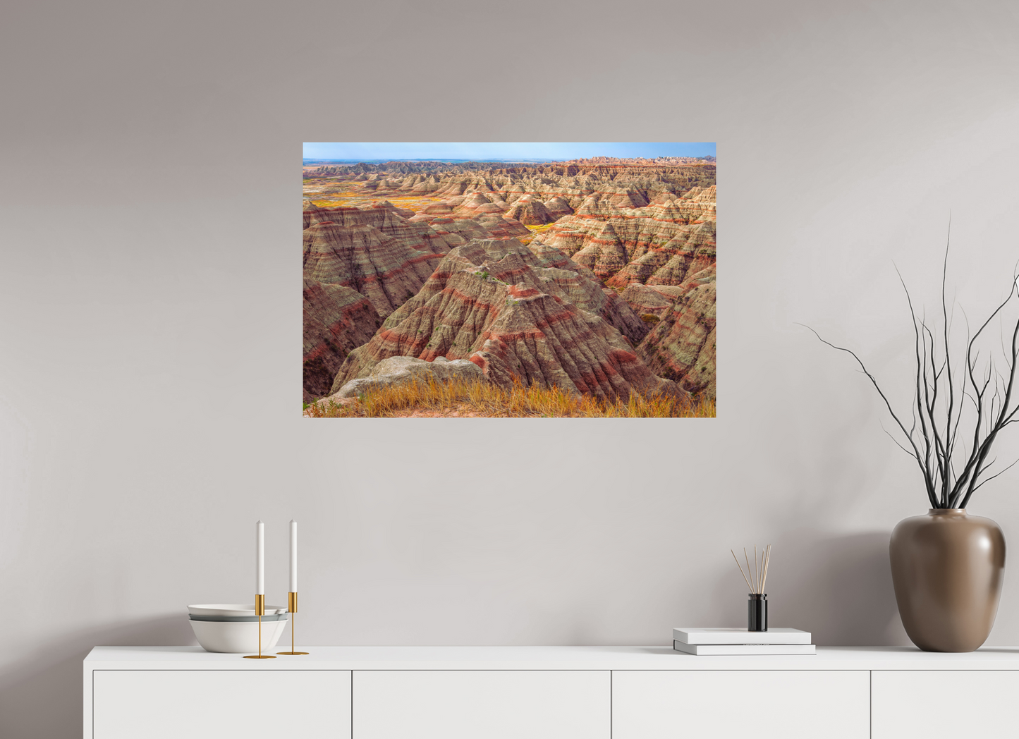 90 x 60 cm, Photo Print On Fuji Crystal DP II Badlands National Park, South Dakota