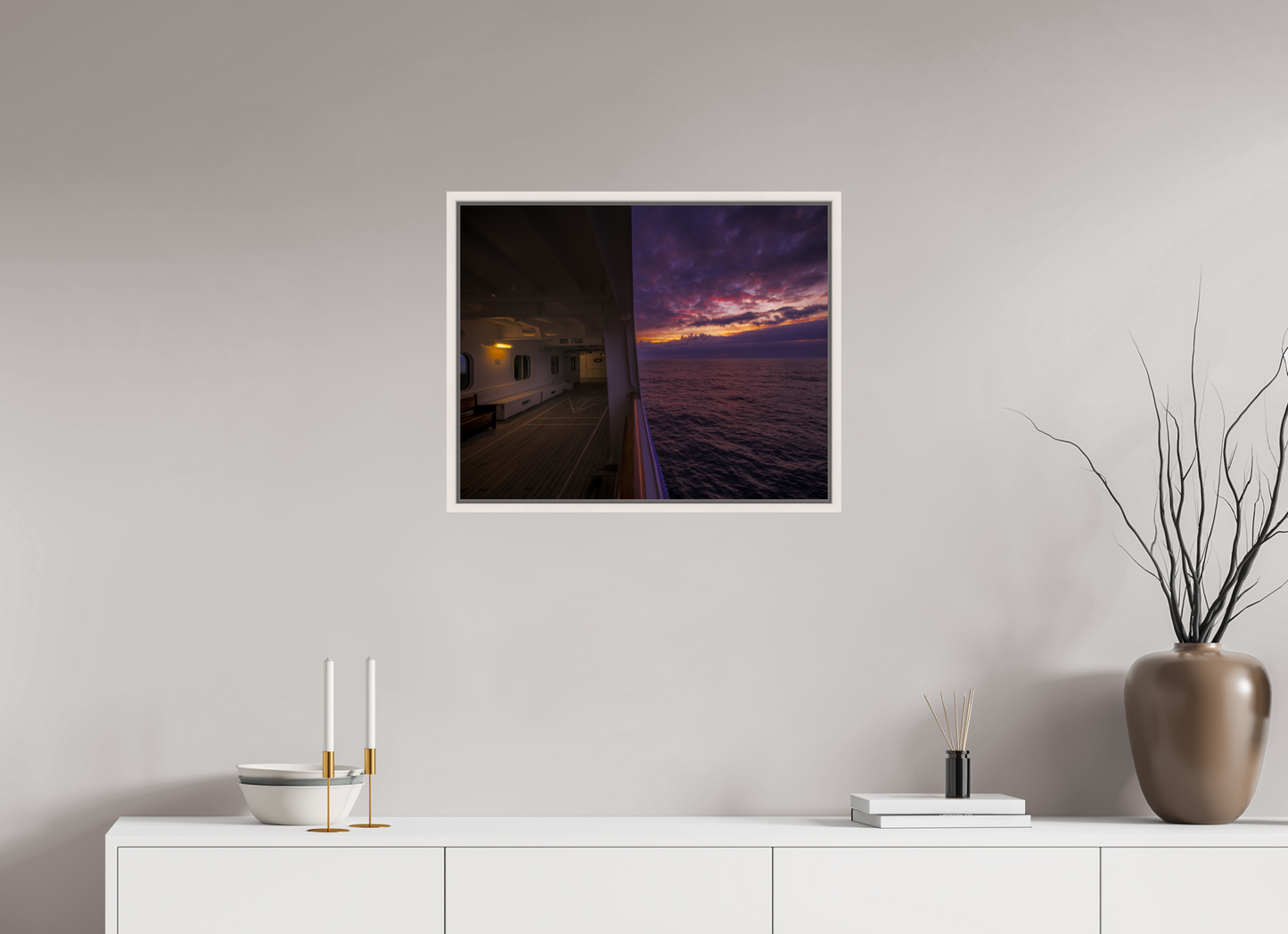 62.5 x 50 cm, White Frame Bolette on the way to the Azores