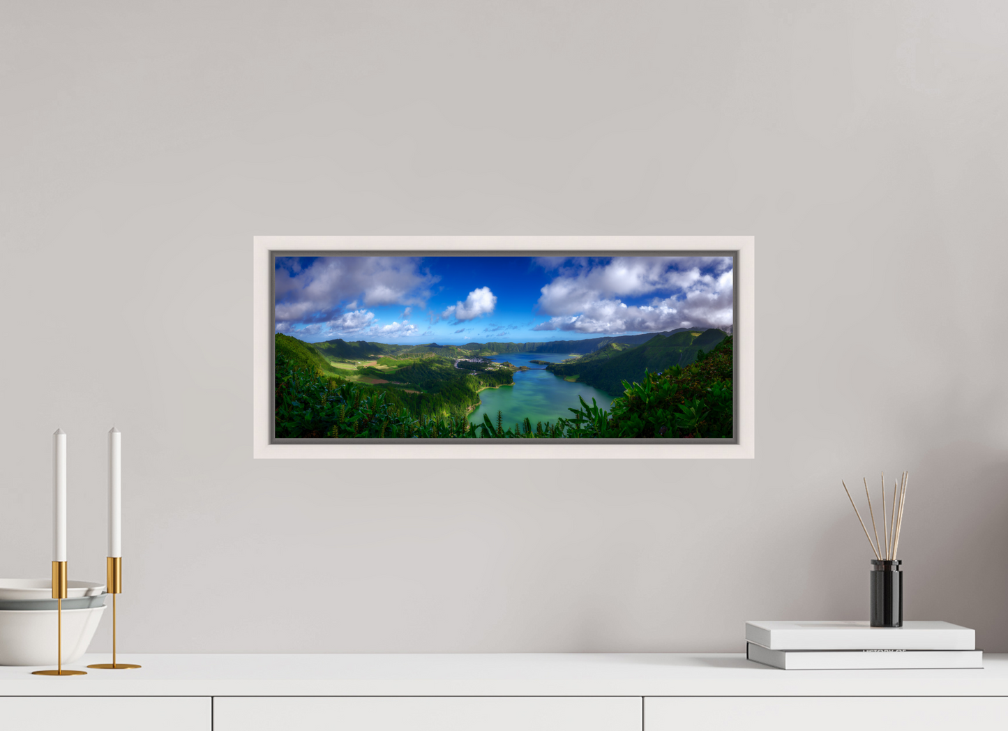 50.4 x 20 cm, White Frame Sete Cidades