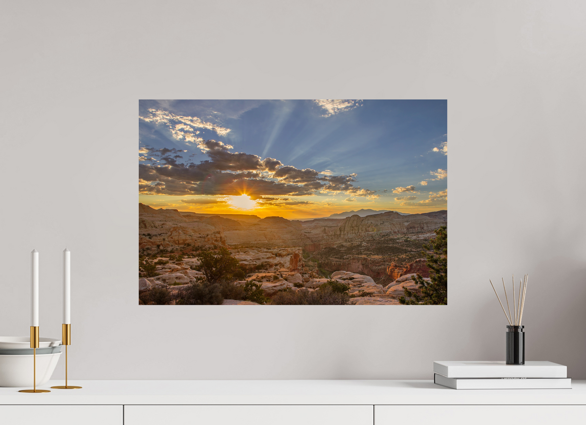 60 x 40 cm, Photo Print On Fuji Crystal DP II Capitol reef Sunrise