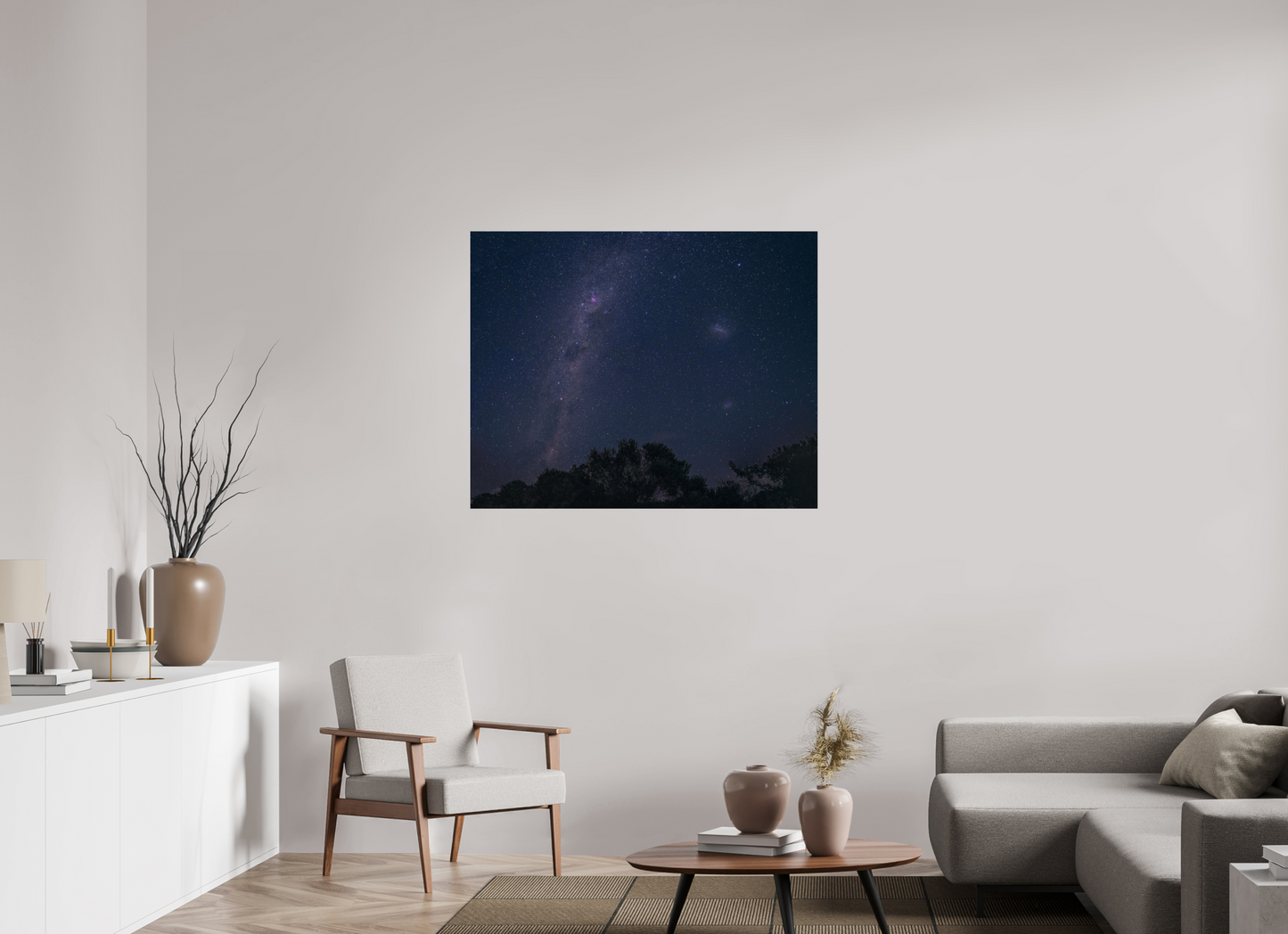 112.7 x 90 cm, Photo Print On Fuji Crystal DP II Southern Milky Way and Magellanic Clouds