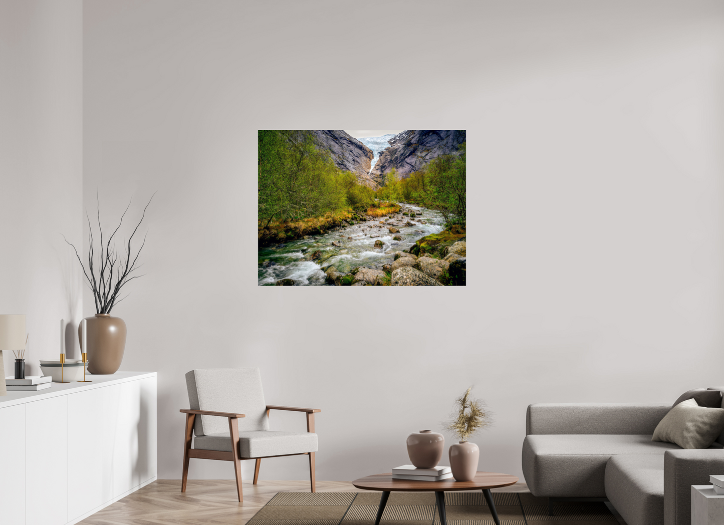 120 x 90 cm, Photo Print On Fuji Crystal DP II Briksdal Glacier 2025