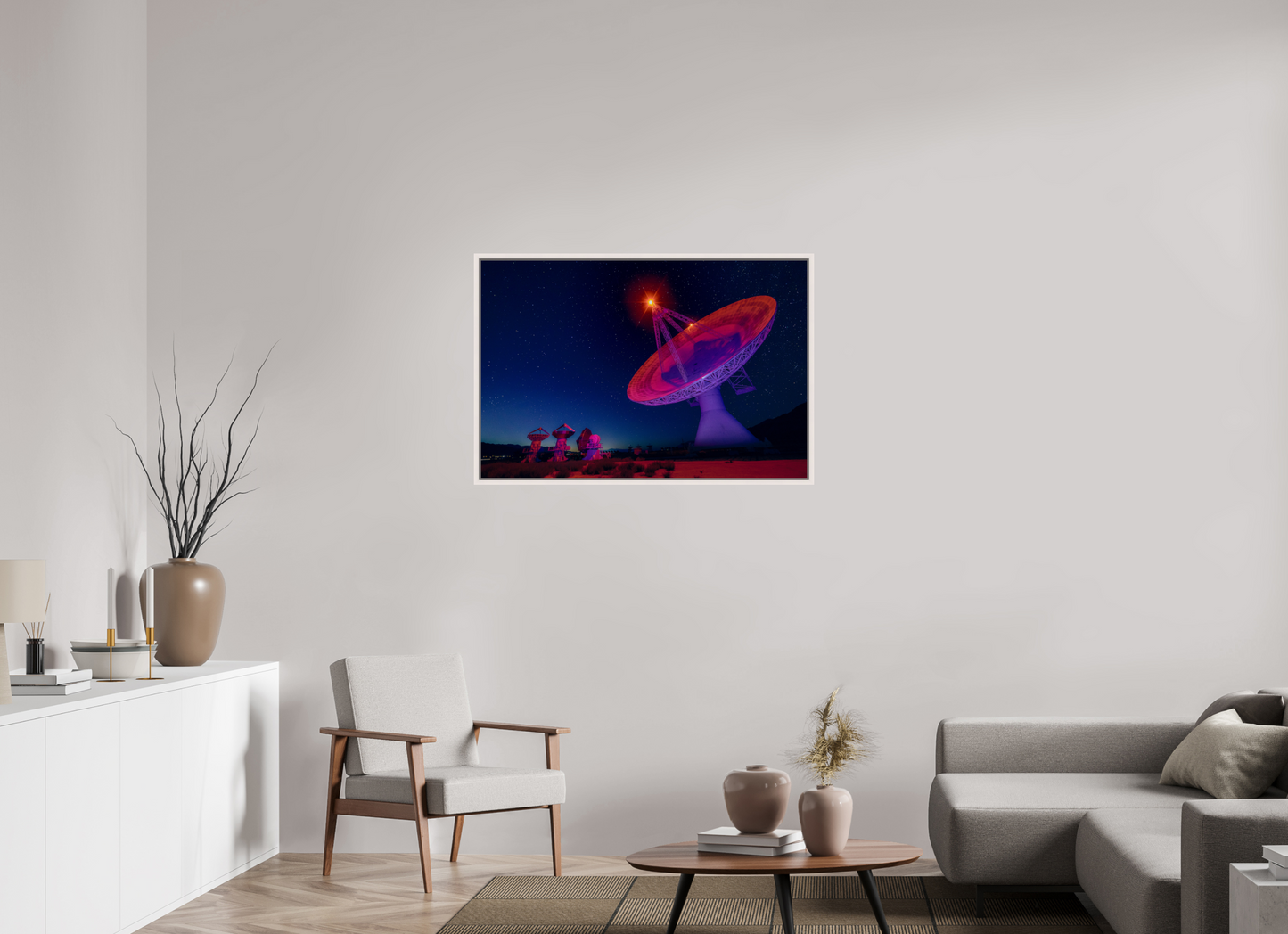 105 x 70 cm, White Frame Owens Valley Telescope