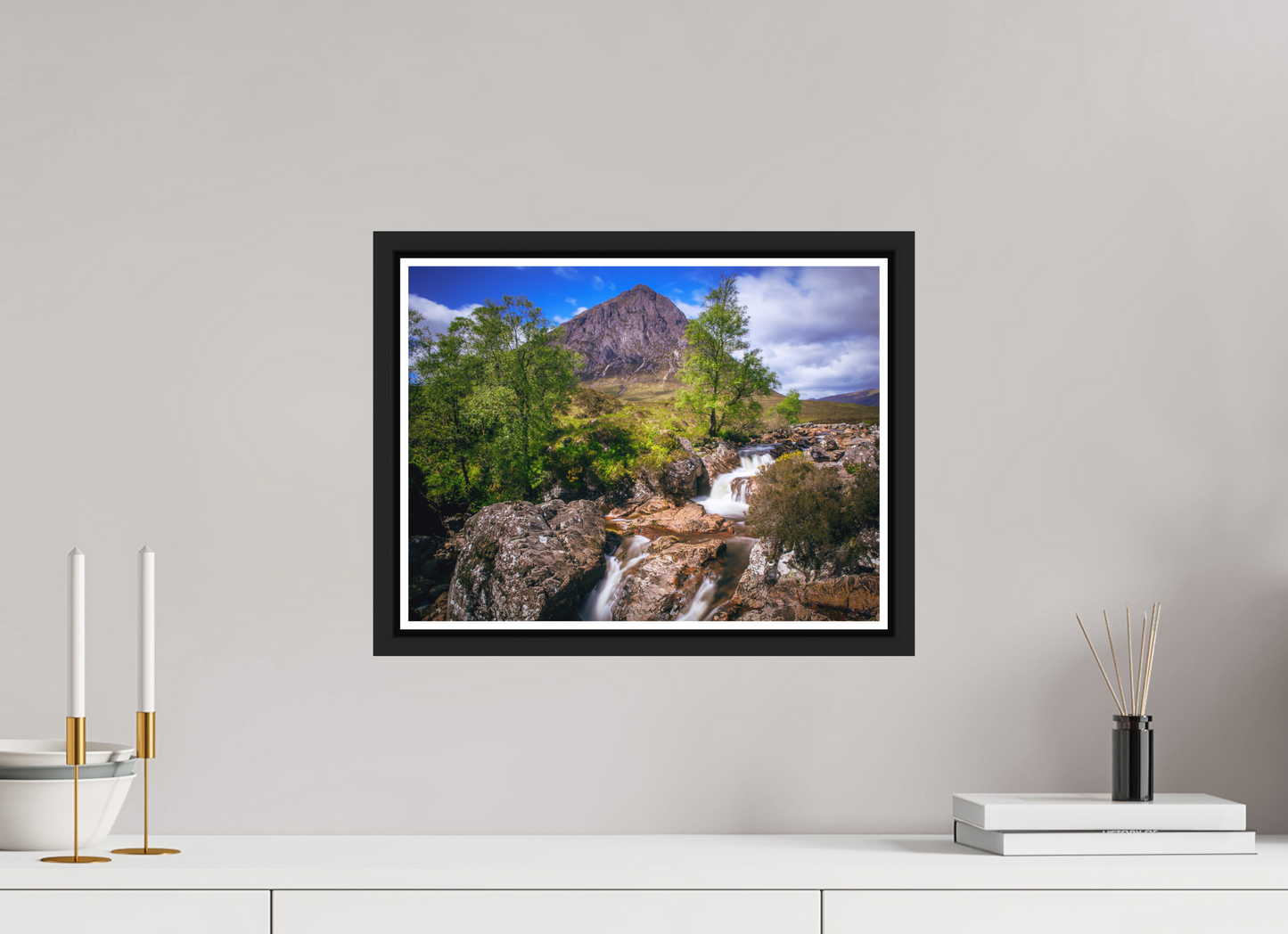 40 x 30 cm, Matt Black Frame Buachaille Etive Mòr