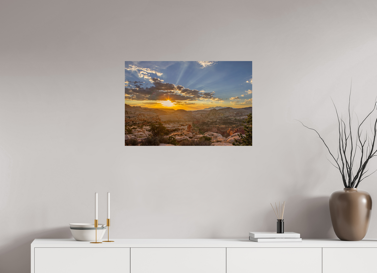75 x 50 cm, Photo Print On Fuji Crystal DP II Capitol reef Sunrise