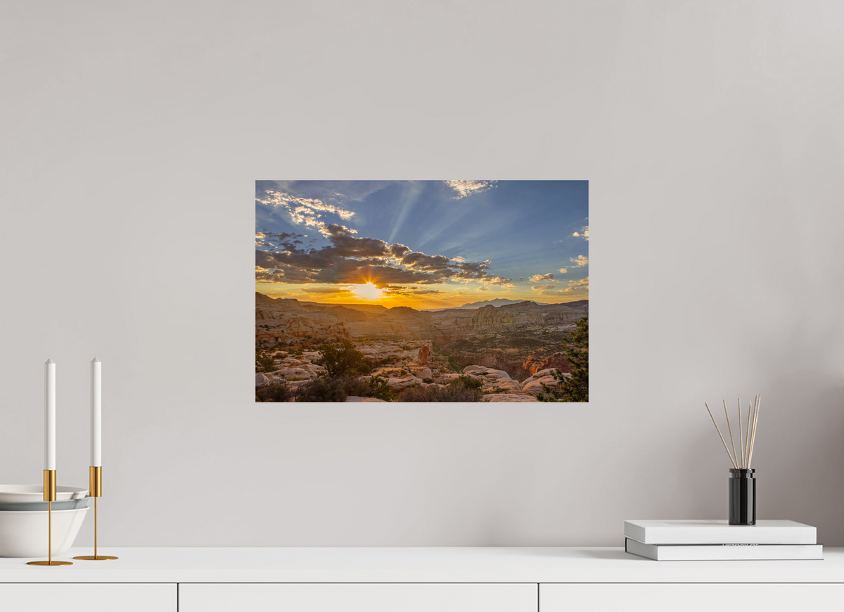 45 x 30 cm, Photo Print On Fuji Crystal DP II Capitol reef Sunrise