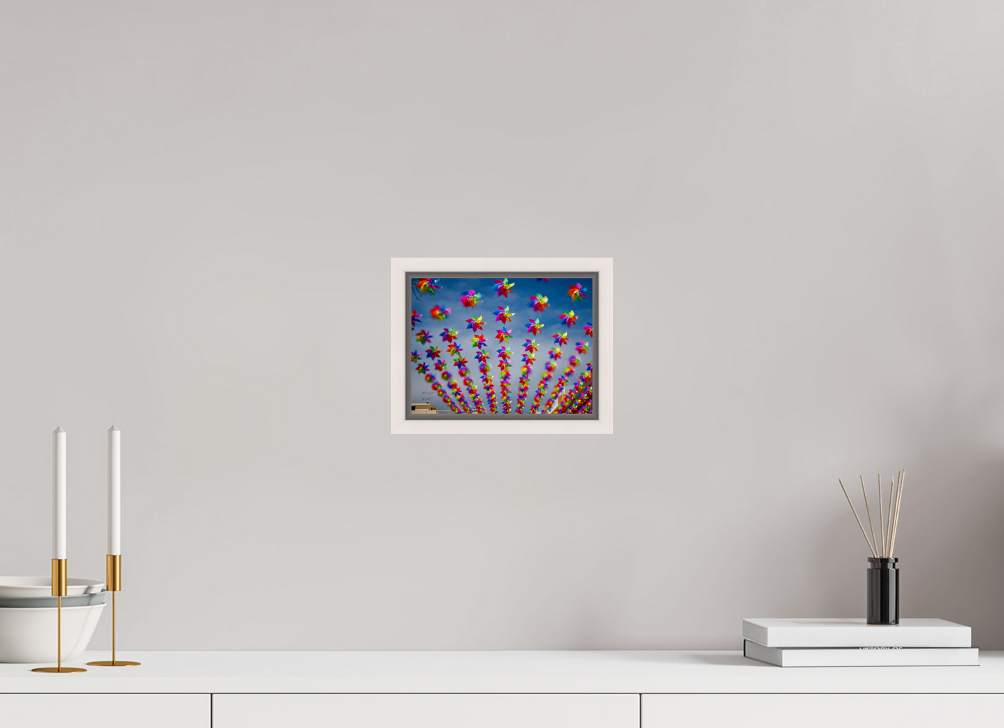 20 x 15 cm, White Frame Cheung Chau Windmills