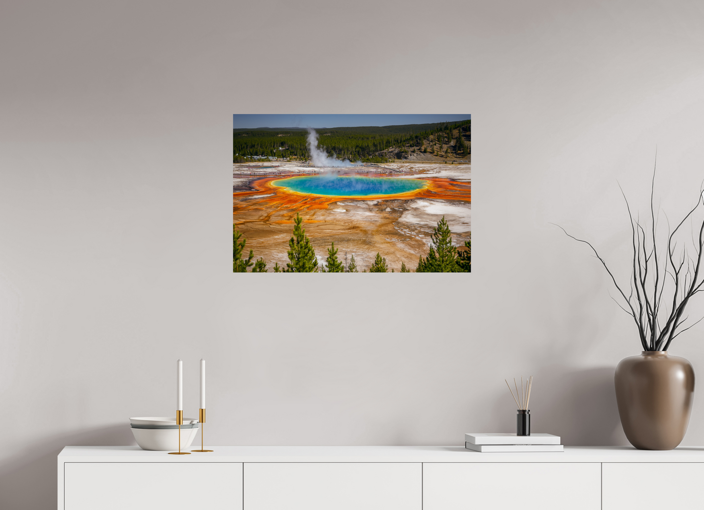 75 x 50 cm, Photo Print On Fuji Crystal DP II The Grand Prismatic Spring, Yellowstone