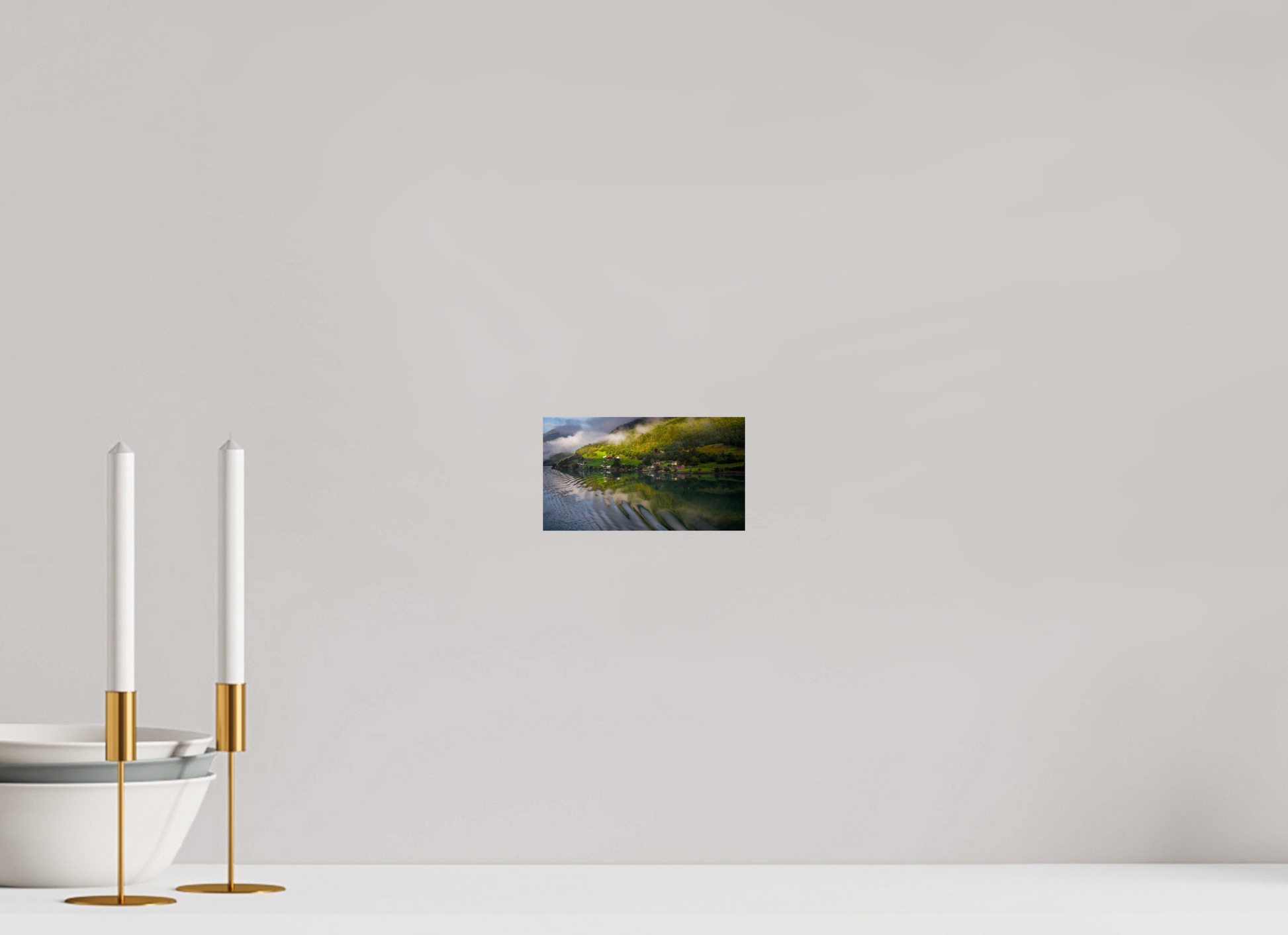 16 x 9 cm, Photo Print On Fuji Crystal DP II Lustrafjord morning