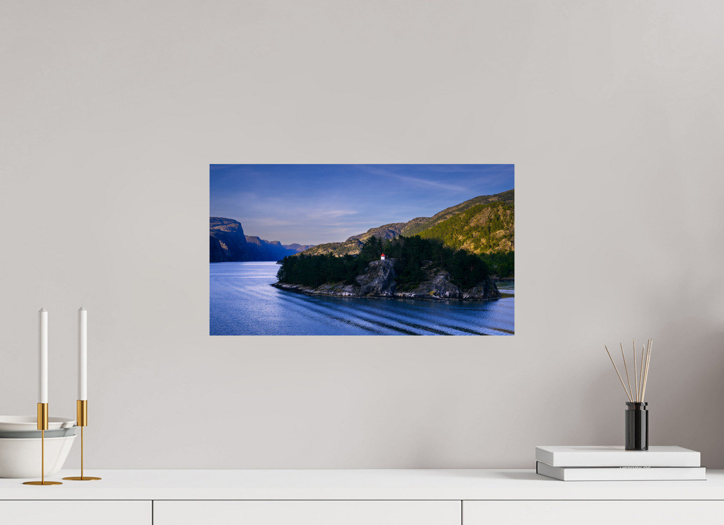 48 x 27 cm, Photo Print On Fuji Crystal DP II Lysefjord Evening