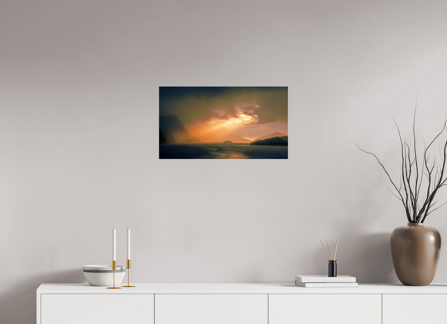 64 x 36 cm, Photo Print On Fuji Crystal DP II Olden Sunset