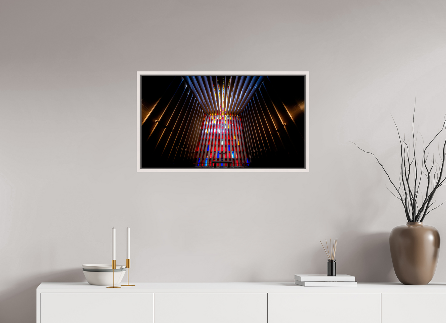 80 x 45 cm, White Frame Kirkelandet Church