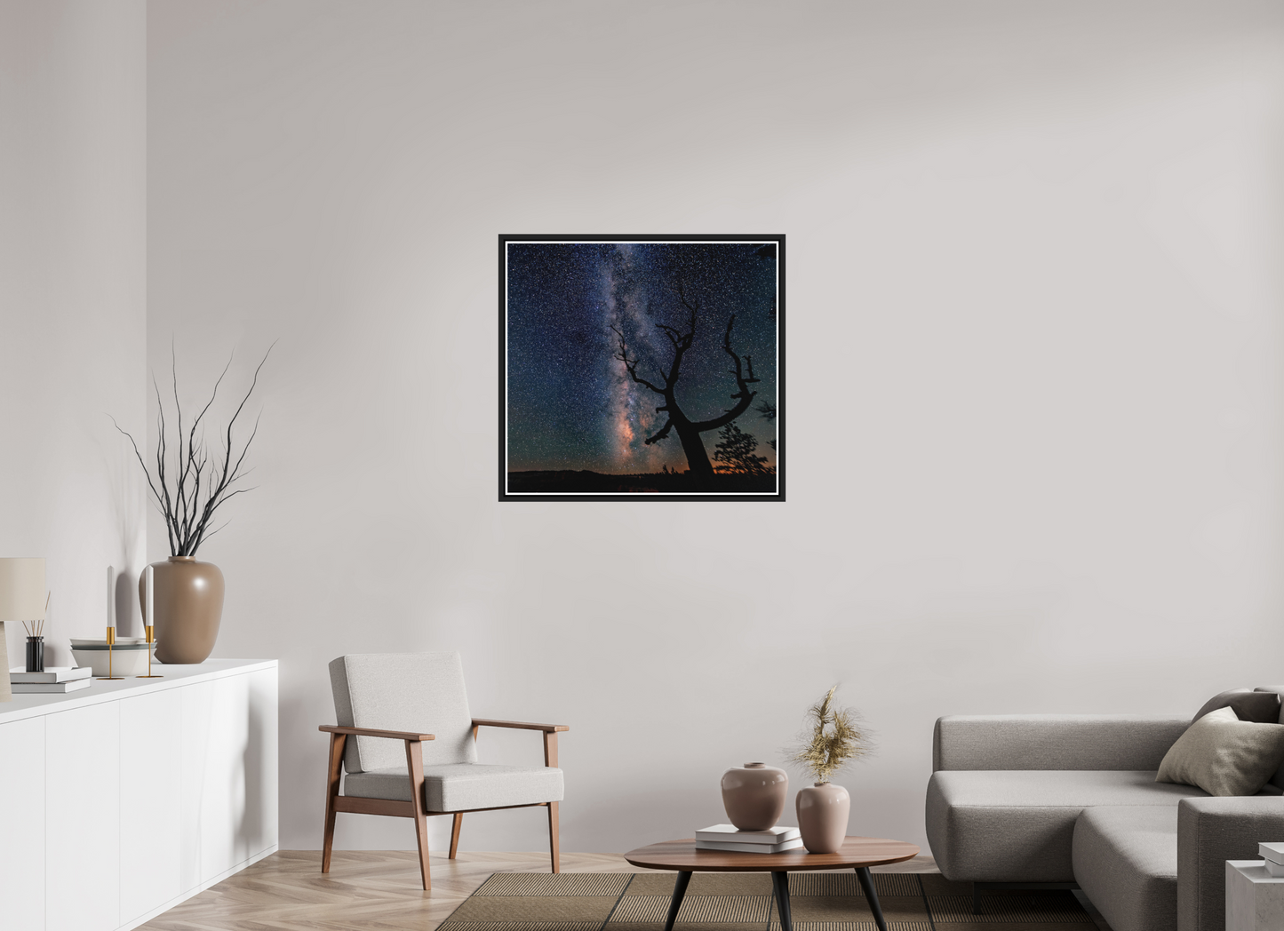 86.3 x 80 cm, Matt Black Frame Bryce Canyon Milky Way