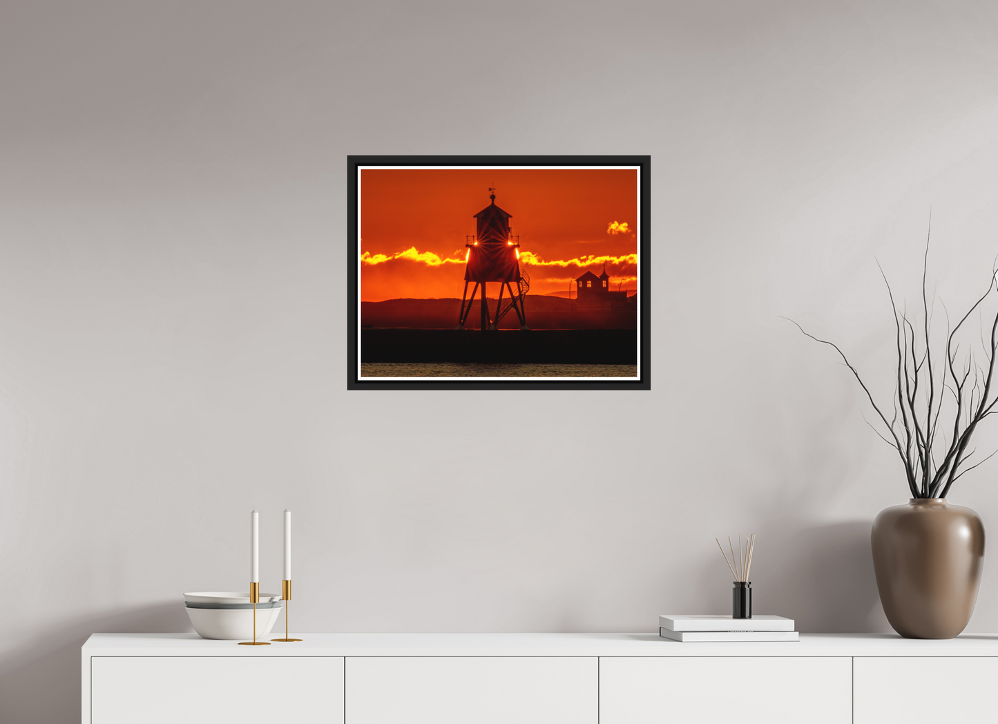 60 x 45 cm, Matt Black Frame Last sunrise of 2025