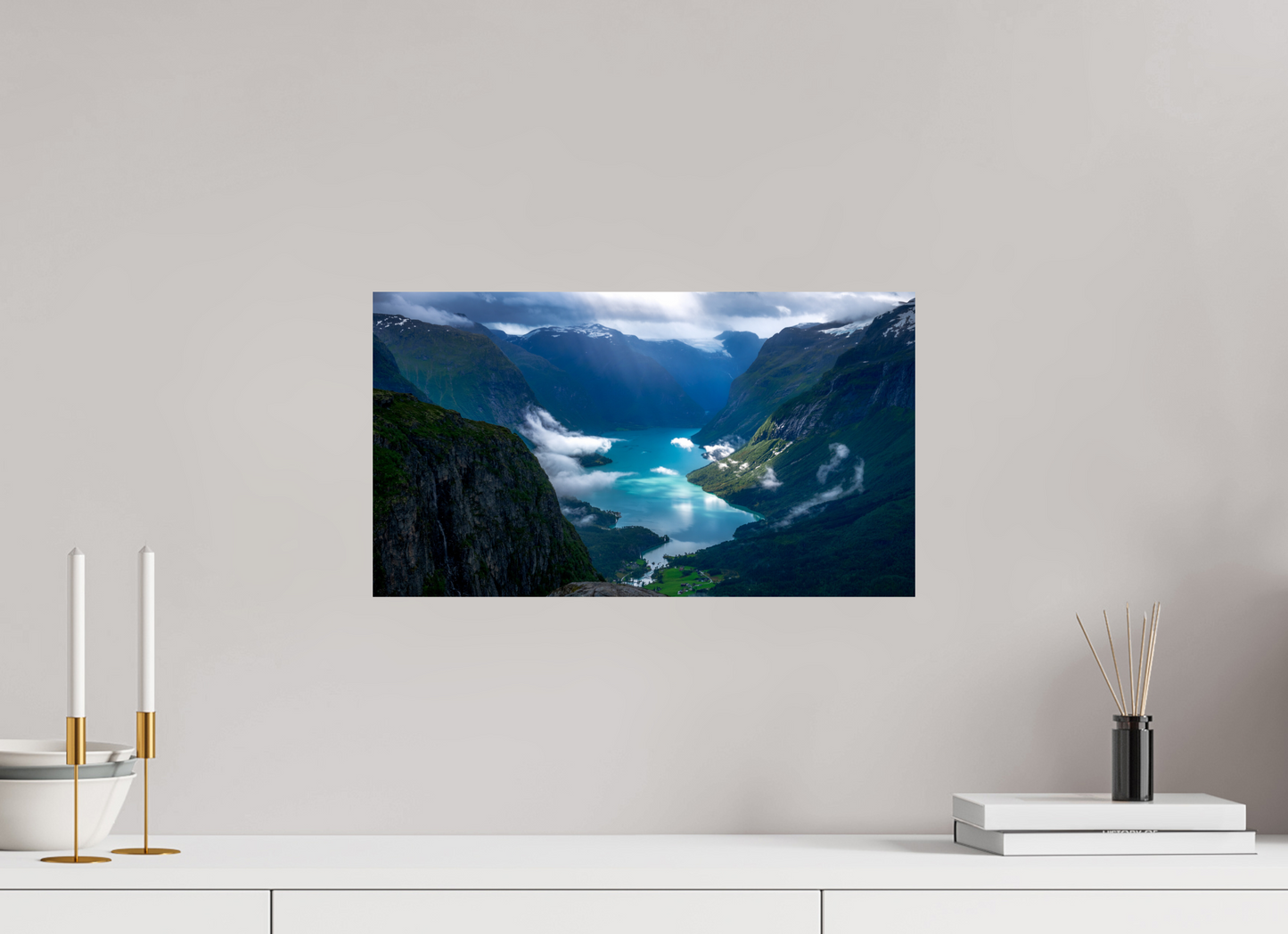 48 x 27 cm, Photo Print On Fuji Crystal DP II Lovatnet Lake