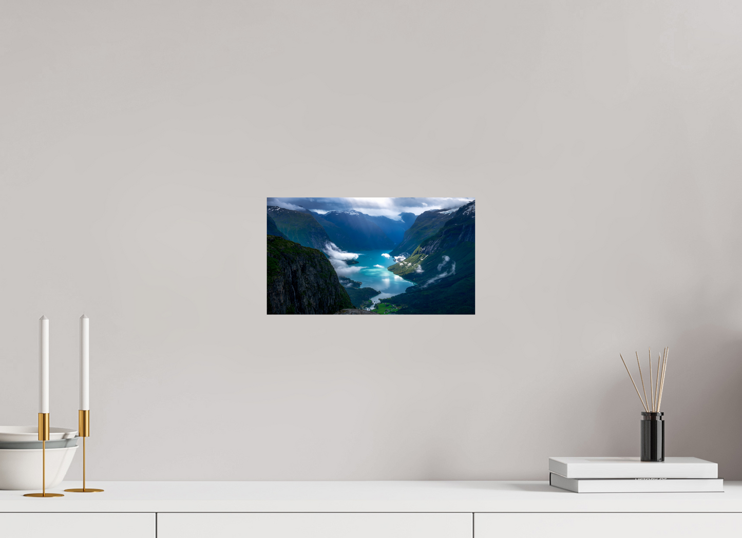 32 x 18 cm, Photo Print On Fuji Crystal DP II Lovatnet Lake