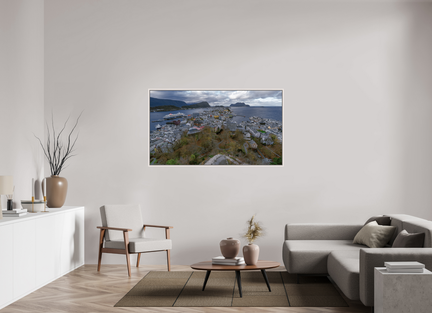 160 x 90 cm, White Frame Balmoral in Alesund