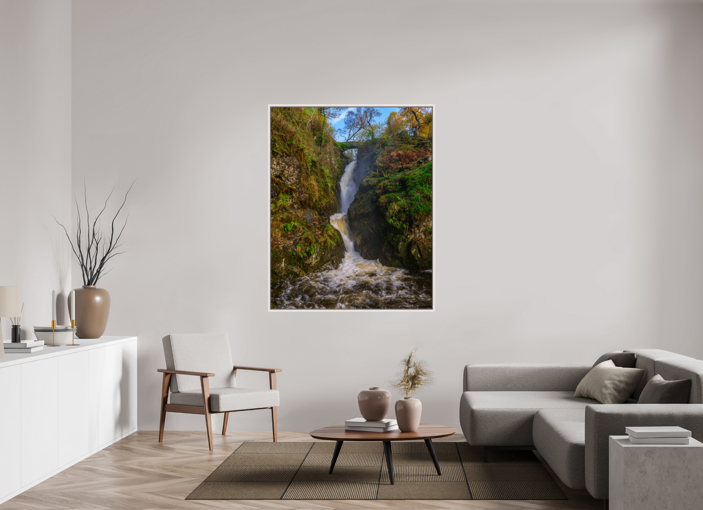 120 x 150 cm, White Frame Aira Force, Nov 2025