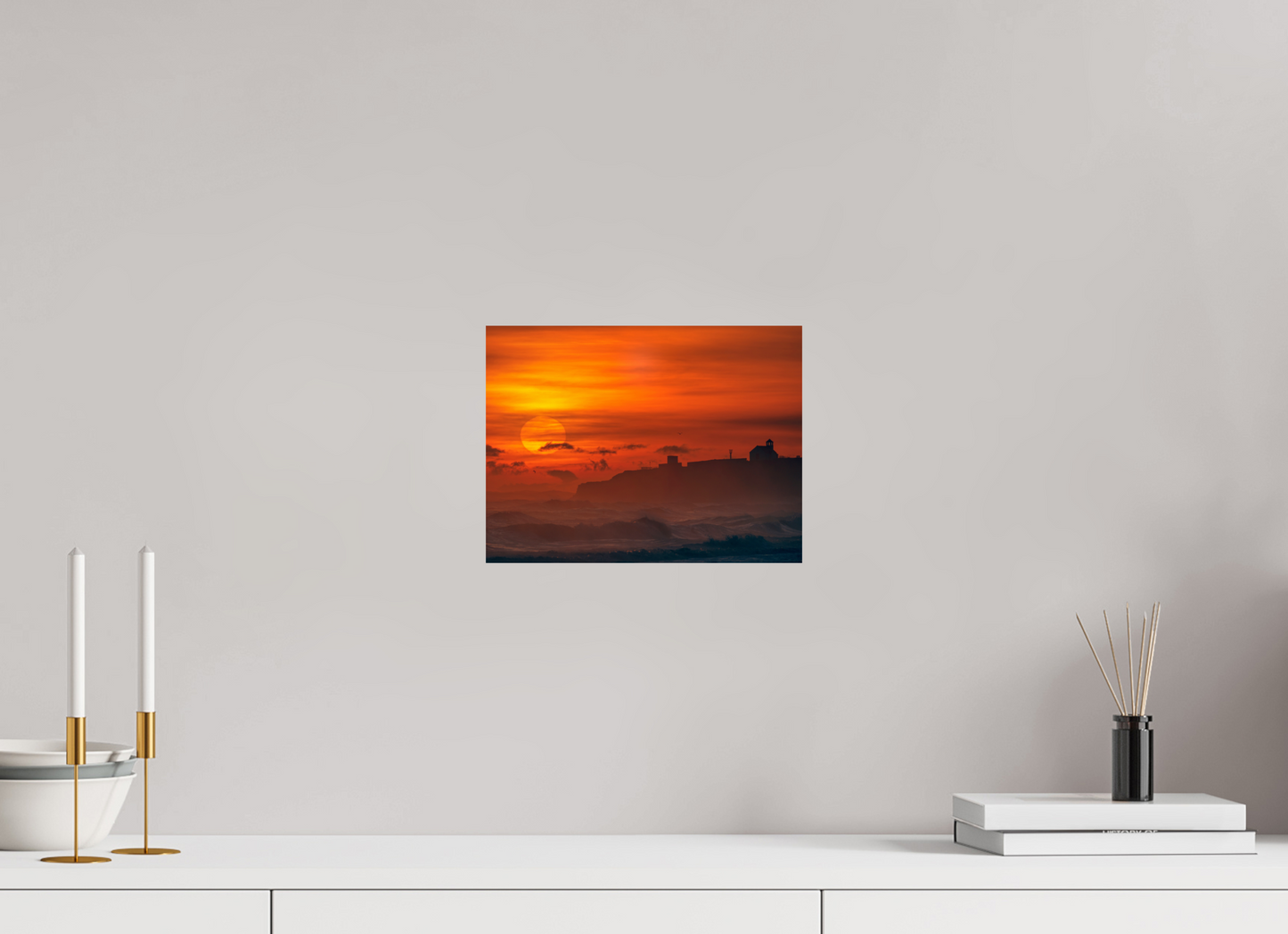 28 x 21 cm, Photo Print On Fuji Crystal DP II January Sunrise. Seaton Sluice