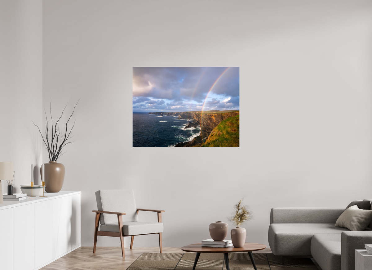 120 x 90 cm, Photo Print On Fuji Crystal DP II Kilkee Cliffs rainbow
