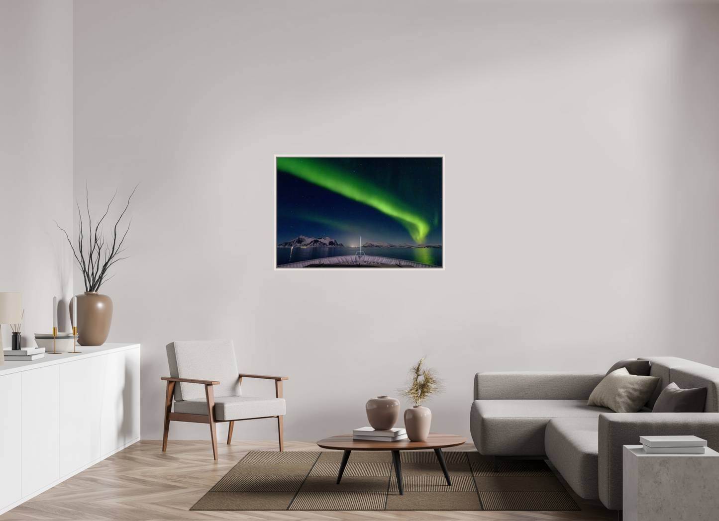 120 x 80 cm, White Frame Balmoral Aurora 24th Feb 26