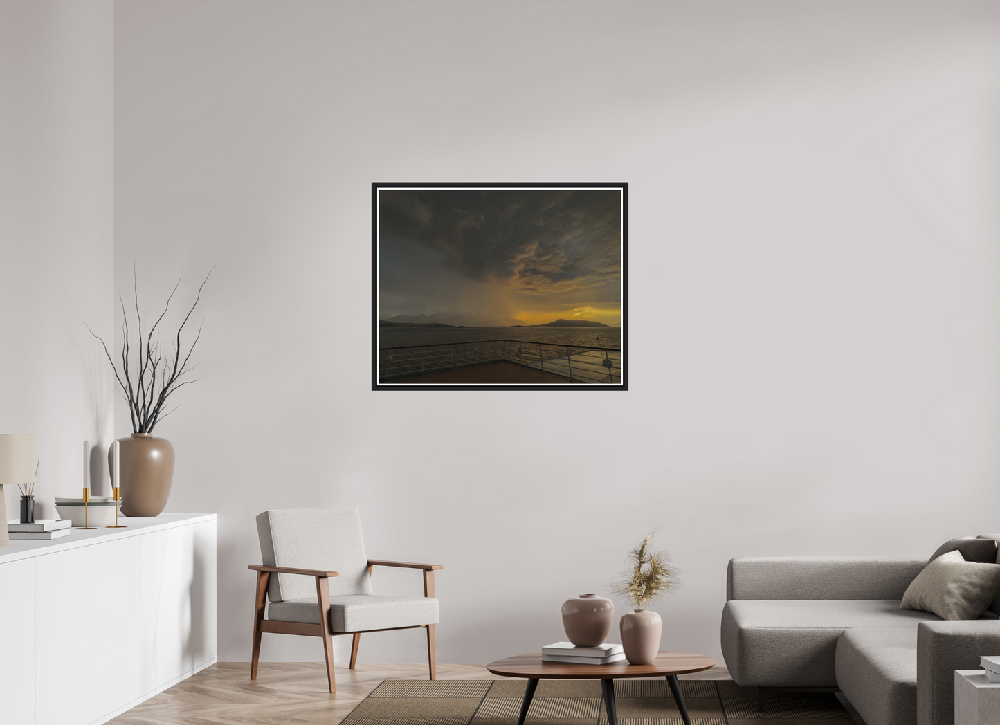 100 x 80 cm, Matt Black Frame Balmoral. Molde Squall