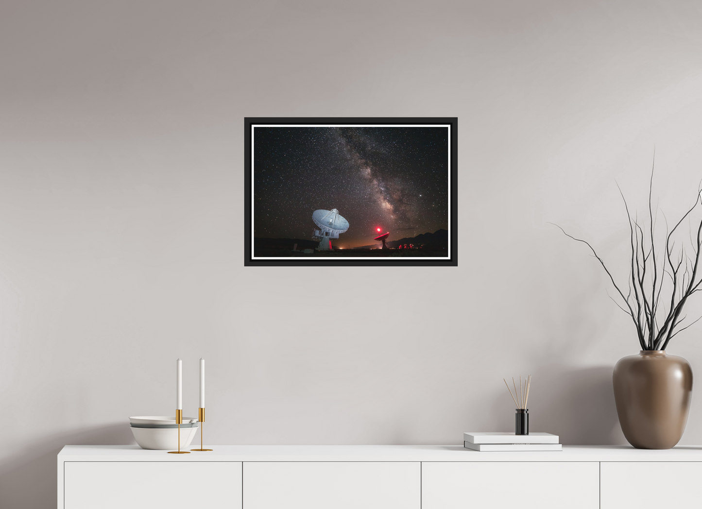 60 x 40 cm, Matt Black Frame Owens Valley Milky Way