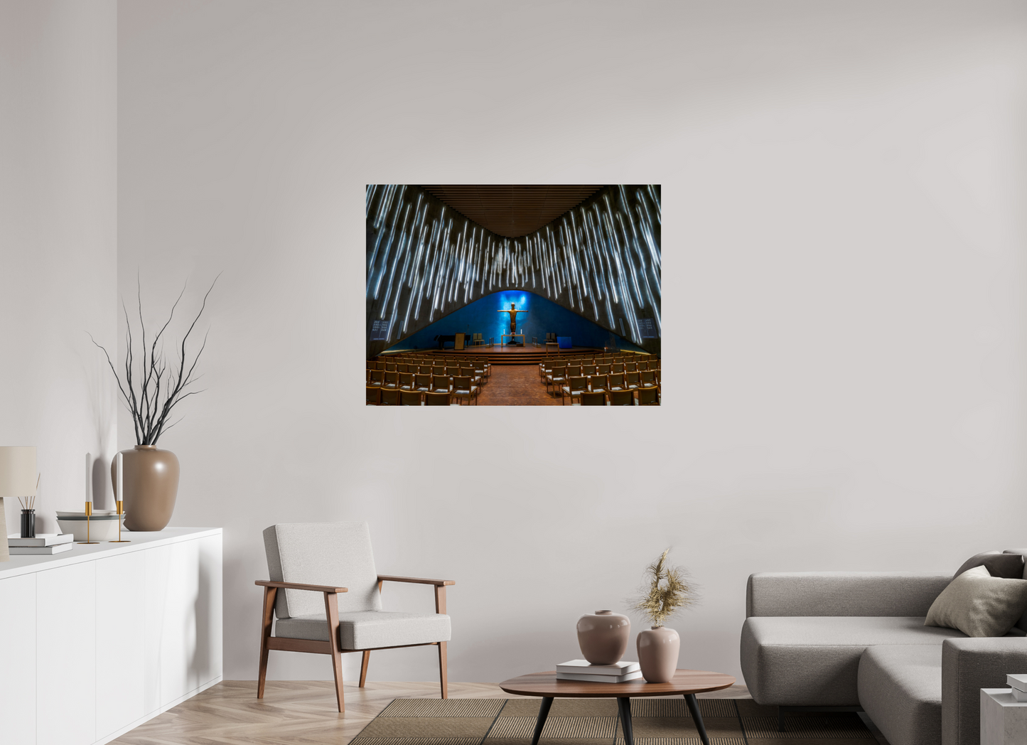 120 x 90 cm, Photo Print On Fuji Crystal DP II Northern Lights Cathedral, Alta