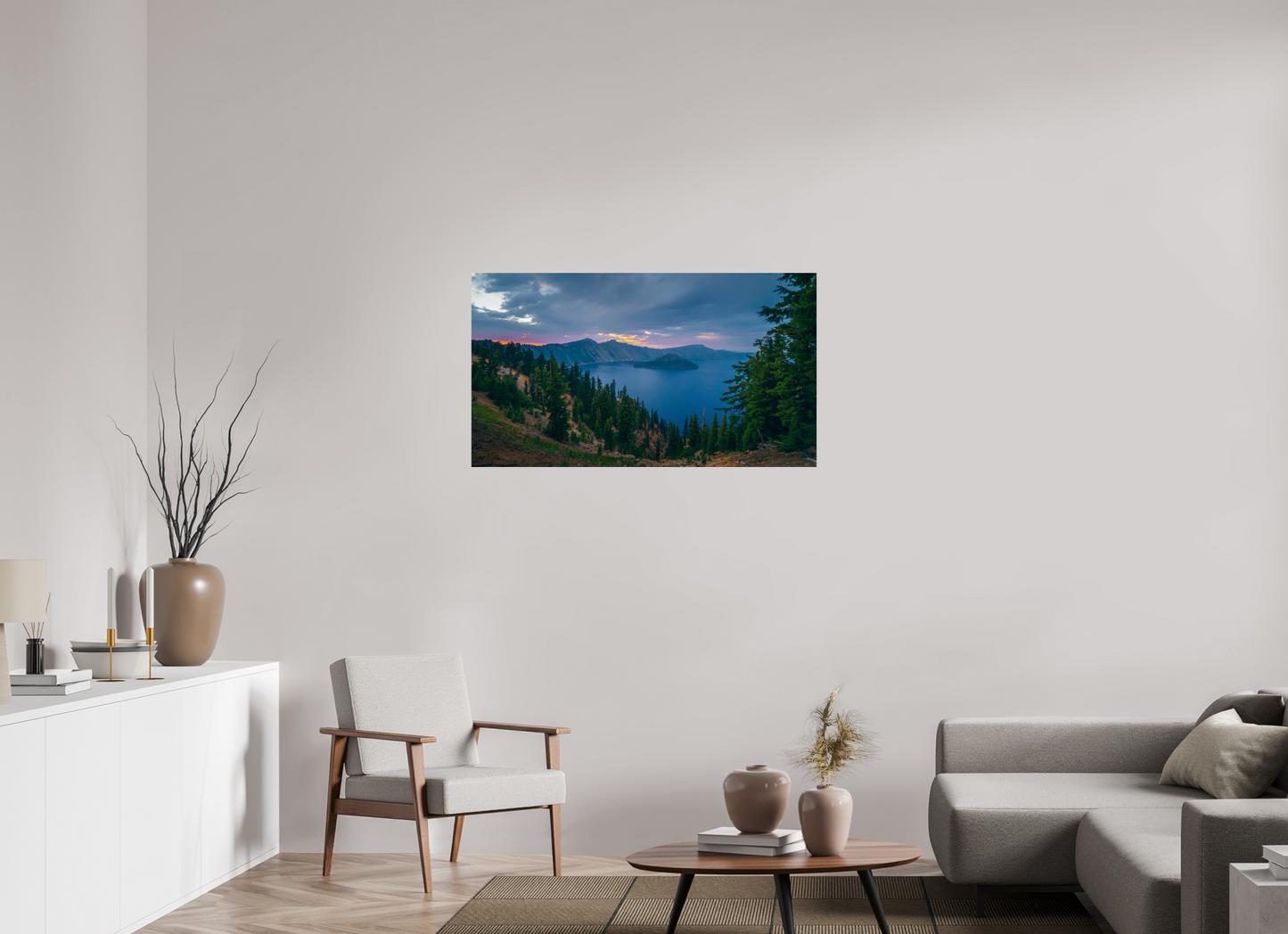 112 x 63 cm, Photo Print On Fuji Crystal DP II Crater Lake After Sunset