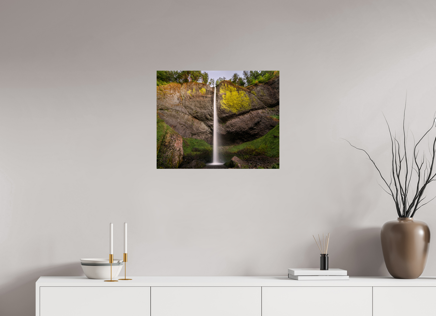 62.5 x 50 cm, Photo Print On Fuji Crystal DP II Dusk at Latourell Falls