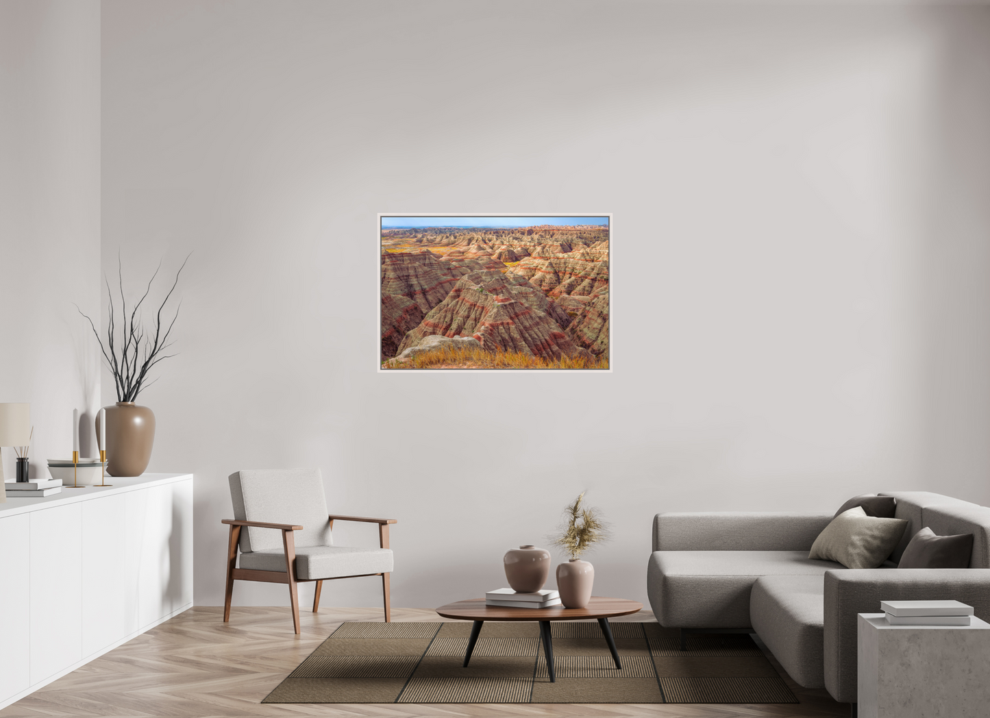 120 x 80 cm, White Frame Badlands National Park, South Dakota