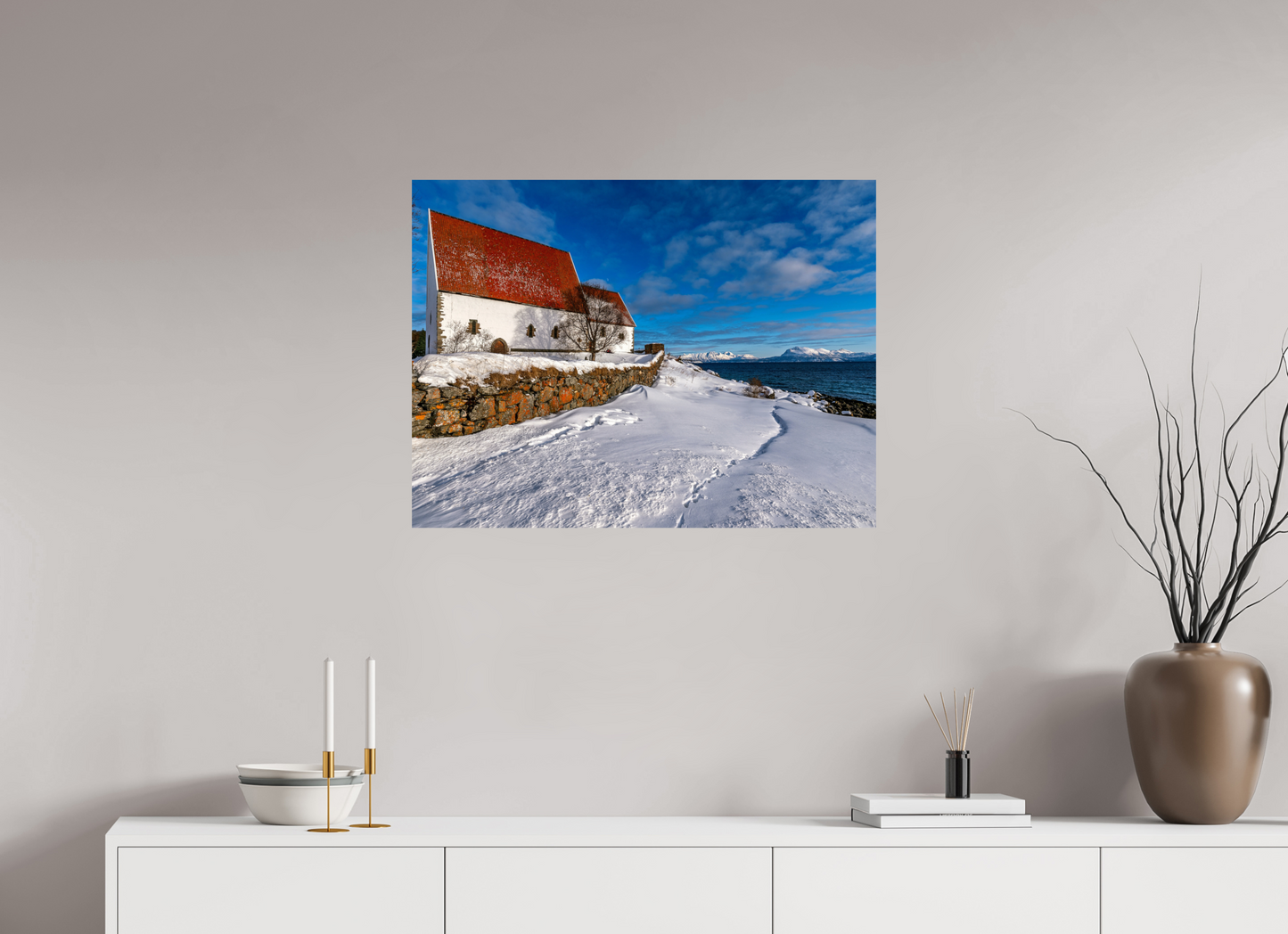 80 x 60 cm, Photo Print On Fuji Crystal DP II Trondenes Church, Harstad