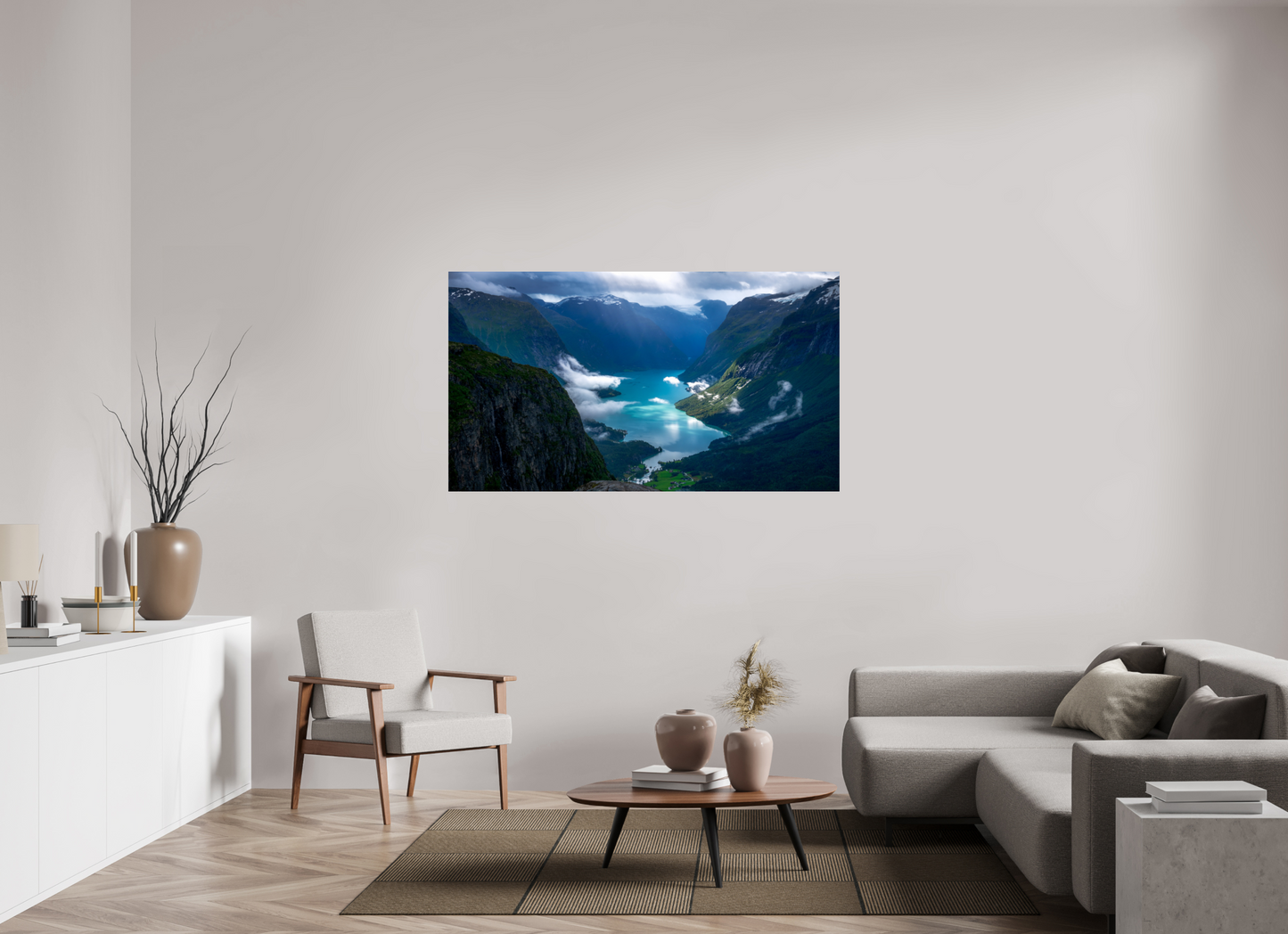 160 x 90 cm, Photo Print On Fuji Crystal DP II Lovatnet Lake