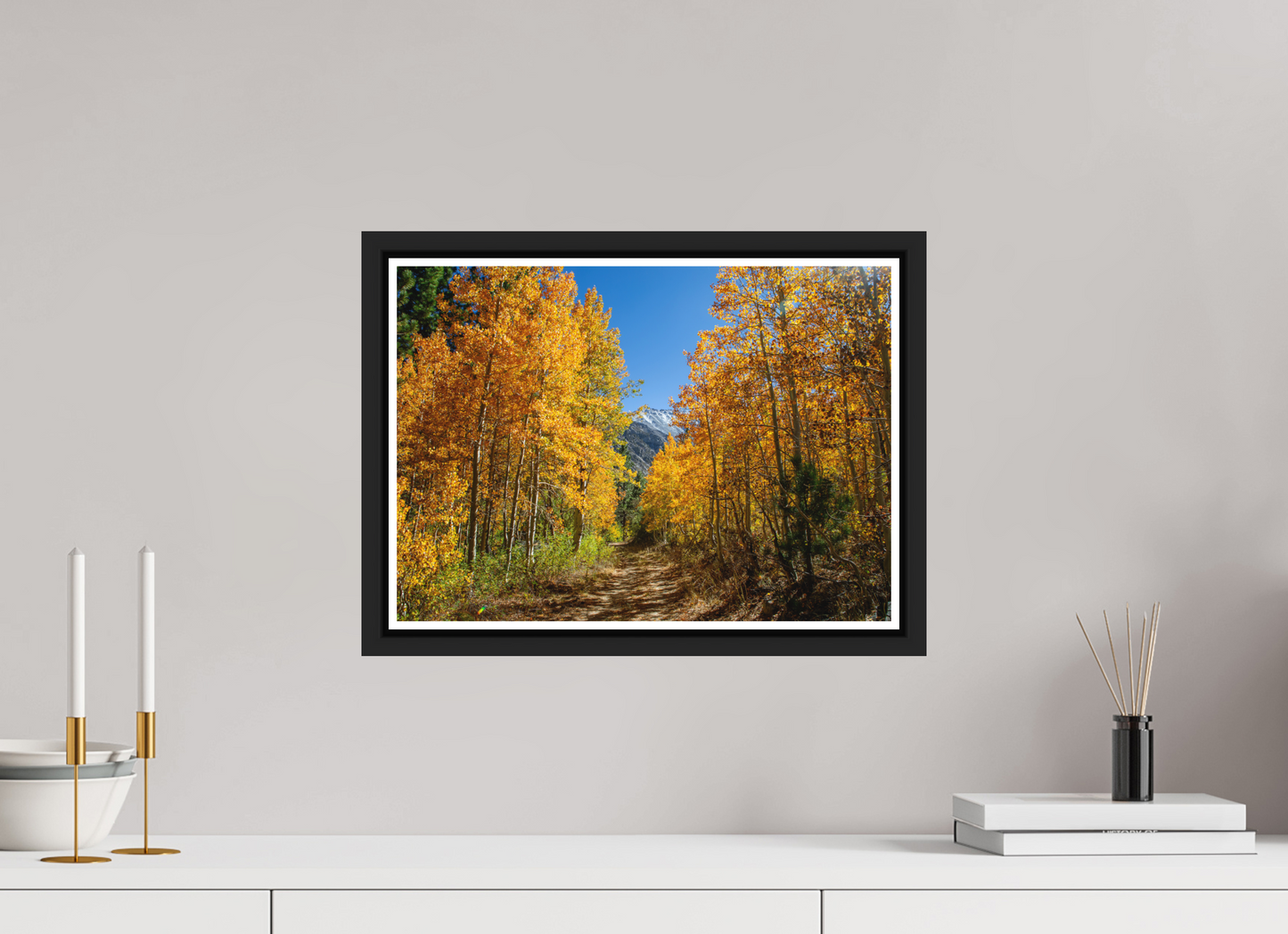 42 x 30 cm, Matt Black Frame Autumn in the Sierras