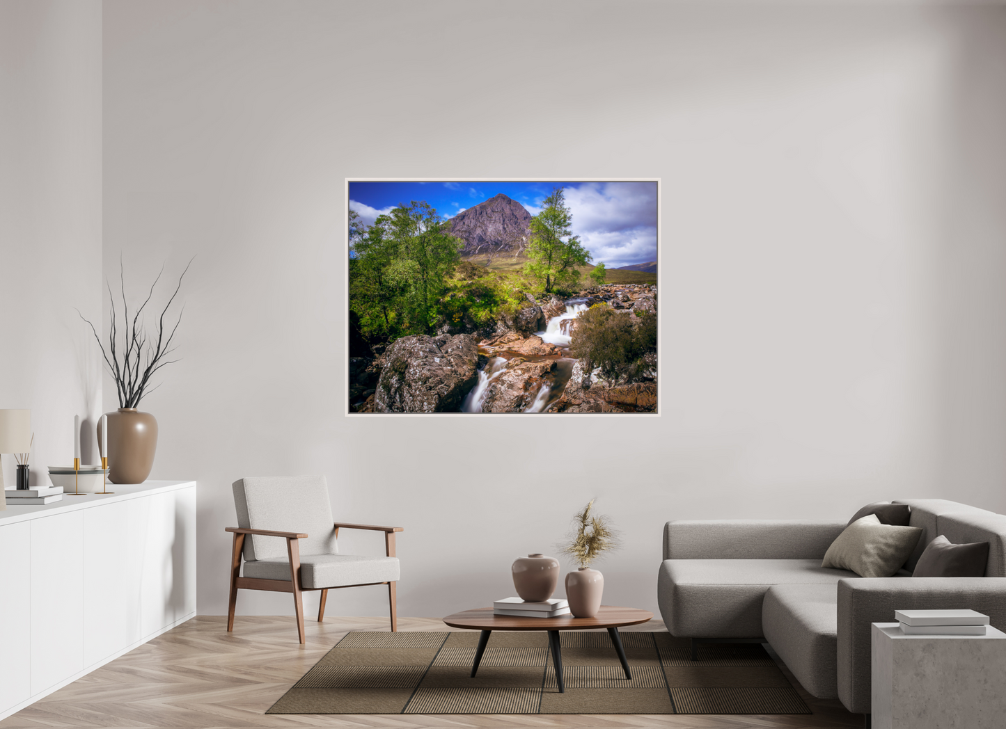 160 x 120 cm, White Frame Buachaille Etive Mòr