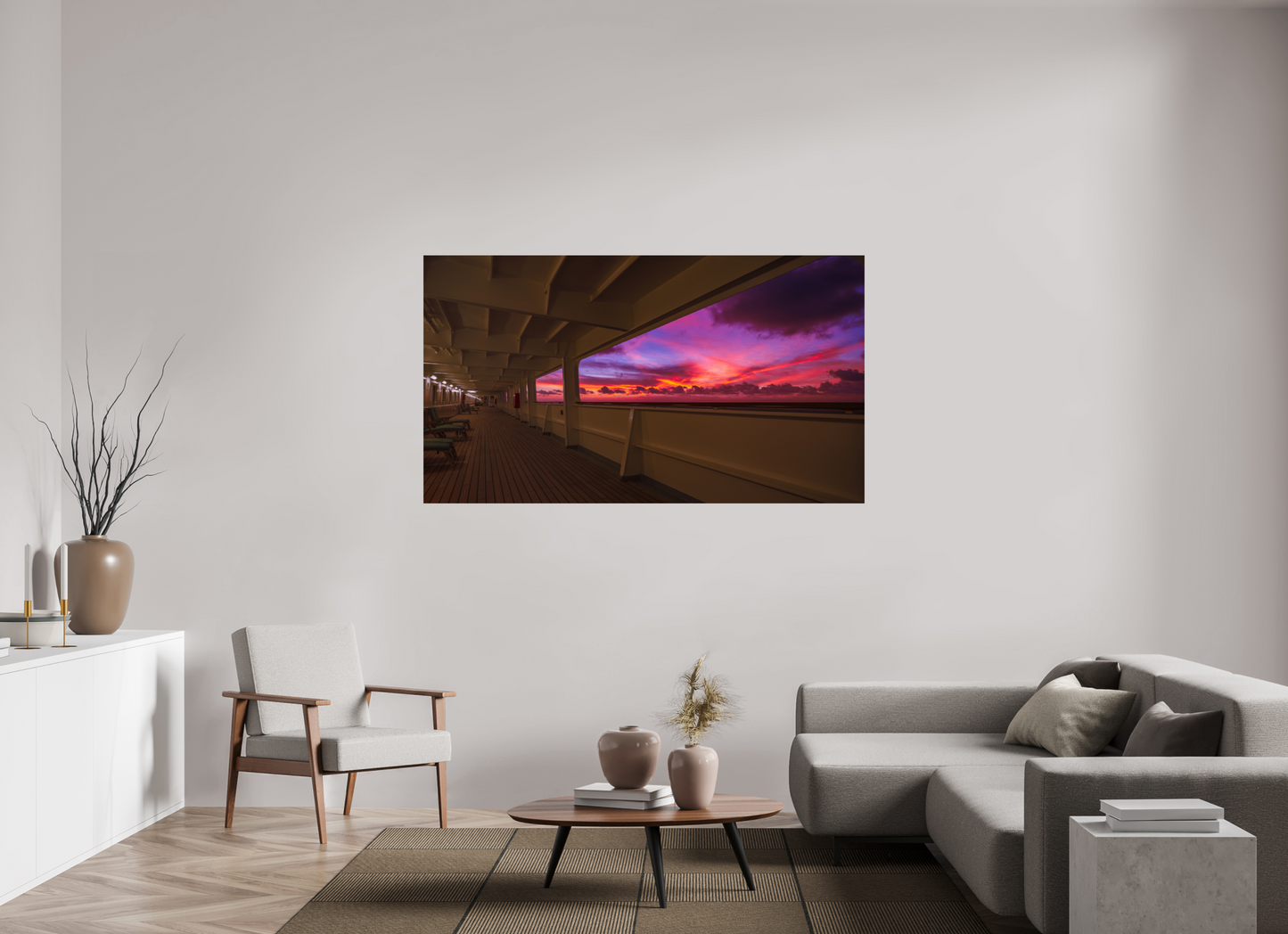 176 x 99 cm, Photo Print On Fuji Crystal DP II Sunset leaving Ponta Delgada