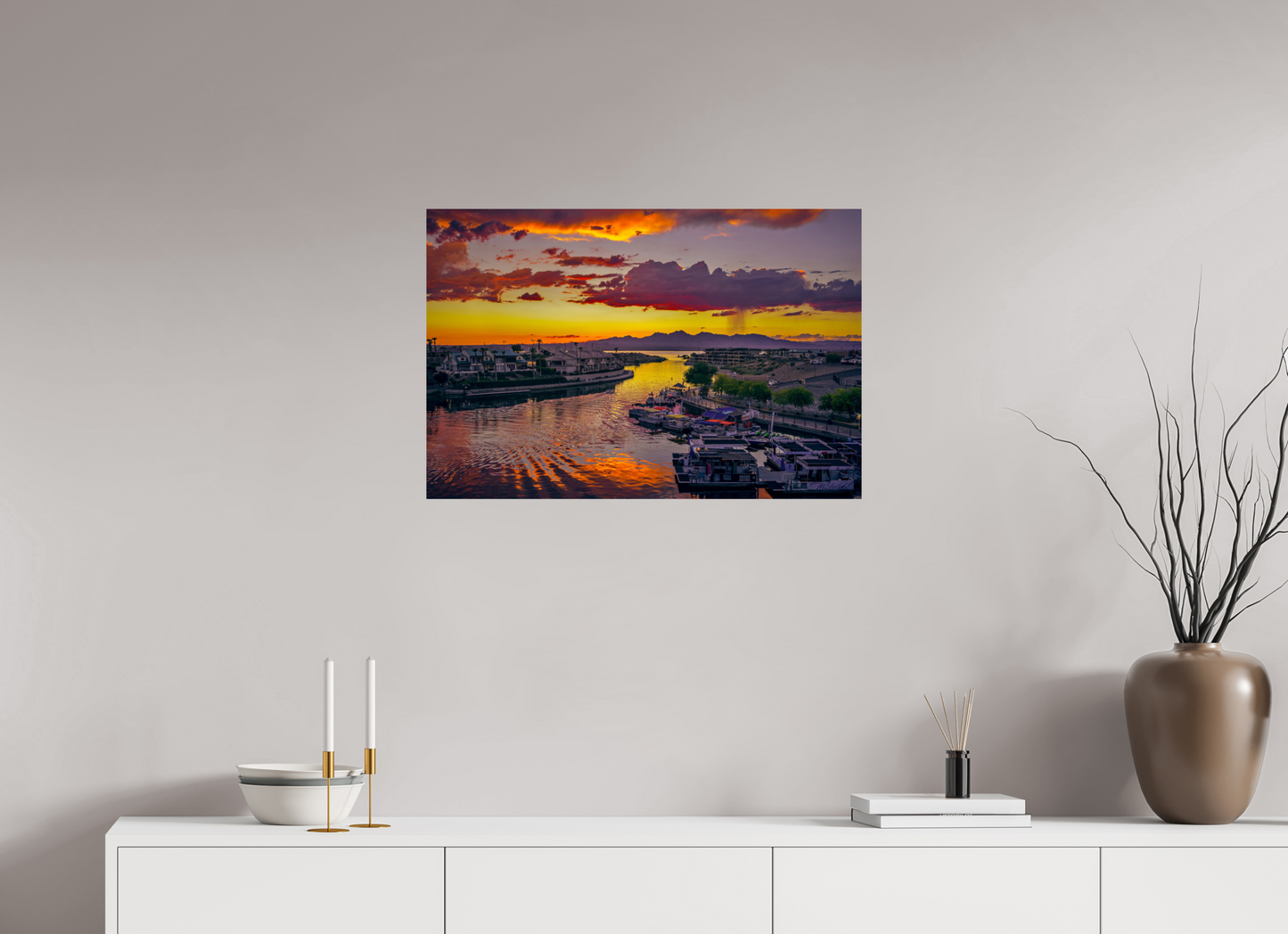 75 x 50 cm, Photo Print On Fuji Crystal DP II Lake Havasu City Sunset