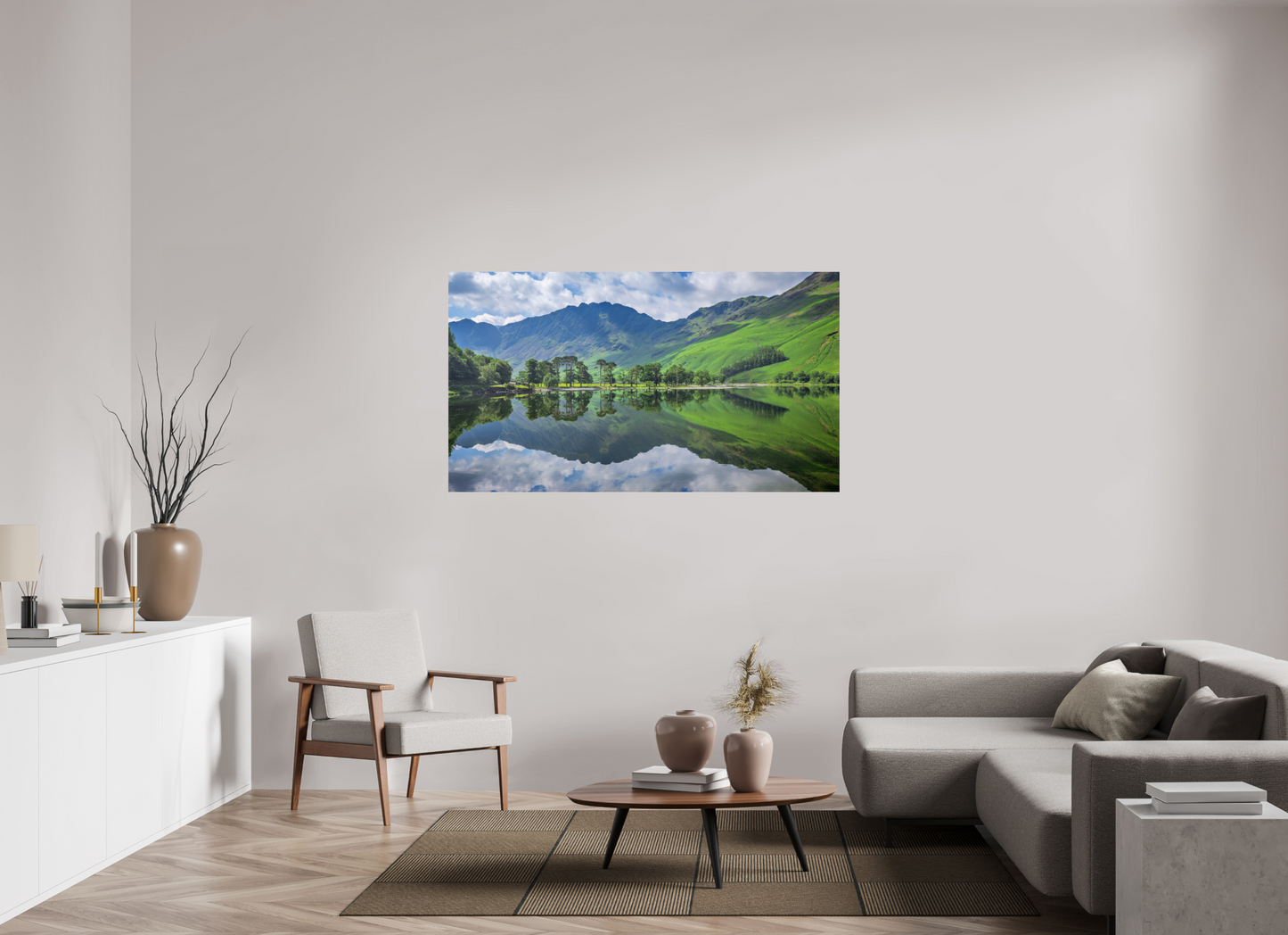 160 x 90 cm, Photo Print On Fuji Crystal DP II Buttermere Summer reflections