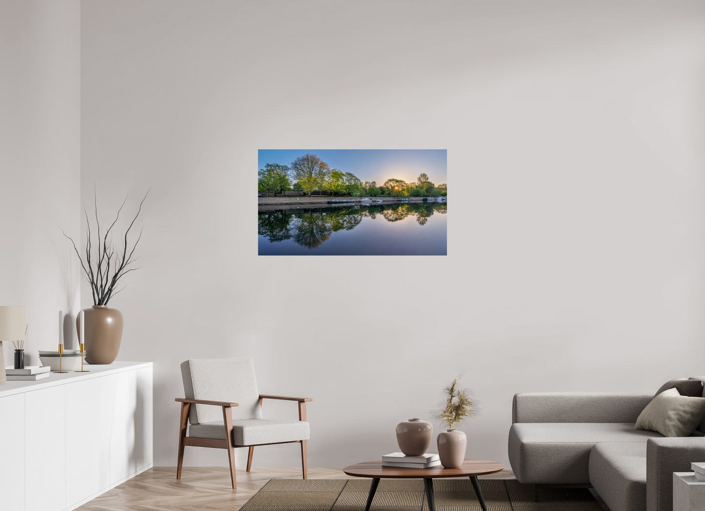 112 x 63 cm, Photo Print On Fuji Crystal DP II April Dawn on the Ouse, York