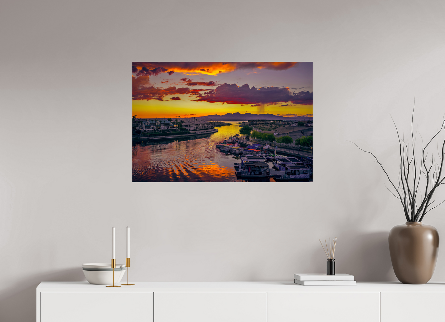 90 x 60 cm, Photo Print On Fuji Crystal DP II Lake Havasu City Sunset