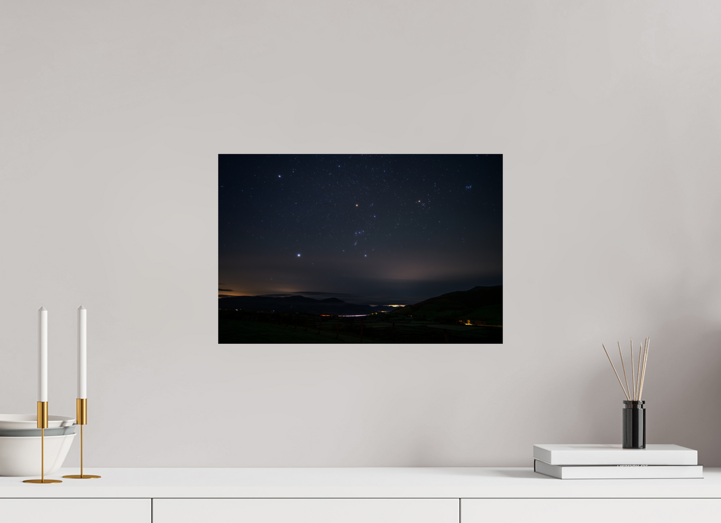 45 x 30 cm, Photo Print On Fuji Crystal DP II Winter Stars over Keswick